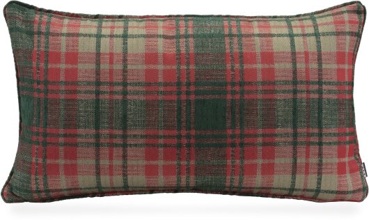 H.O.C.K. Eddy Kissen mit Keder 70x40cm kariert col. 02 rot / dunkelgrün very british