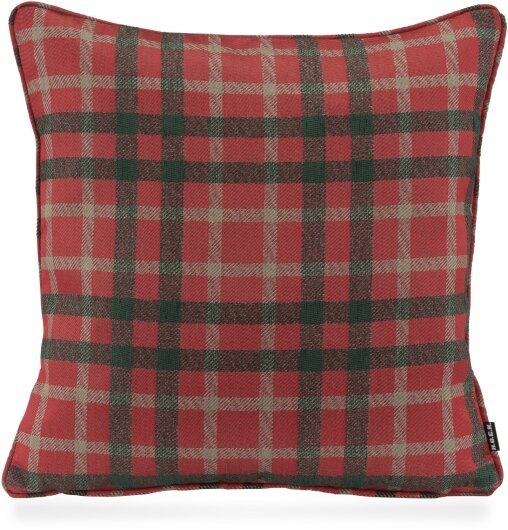 H.O.C.K. Charles Kissen mit Keder 50x50cm kariert col. 02 rot / dunkelgrün very british