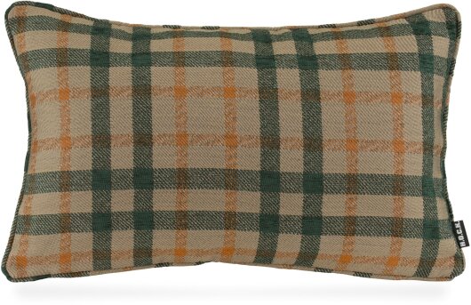 H.O.C.K. Charles Kissen mit Keder 50x30cm kariert col. 12 grün / orange terra very british