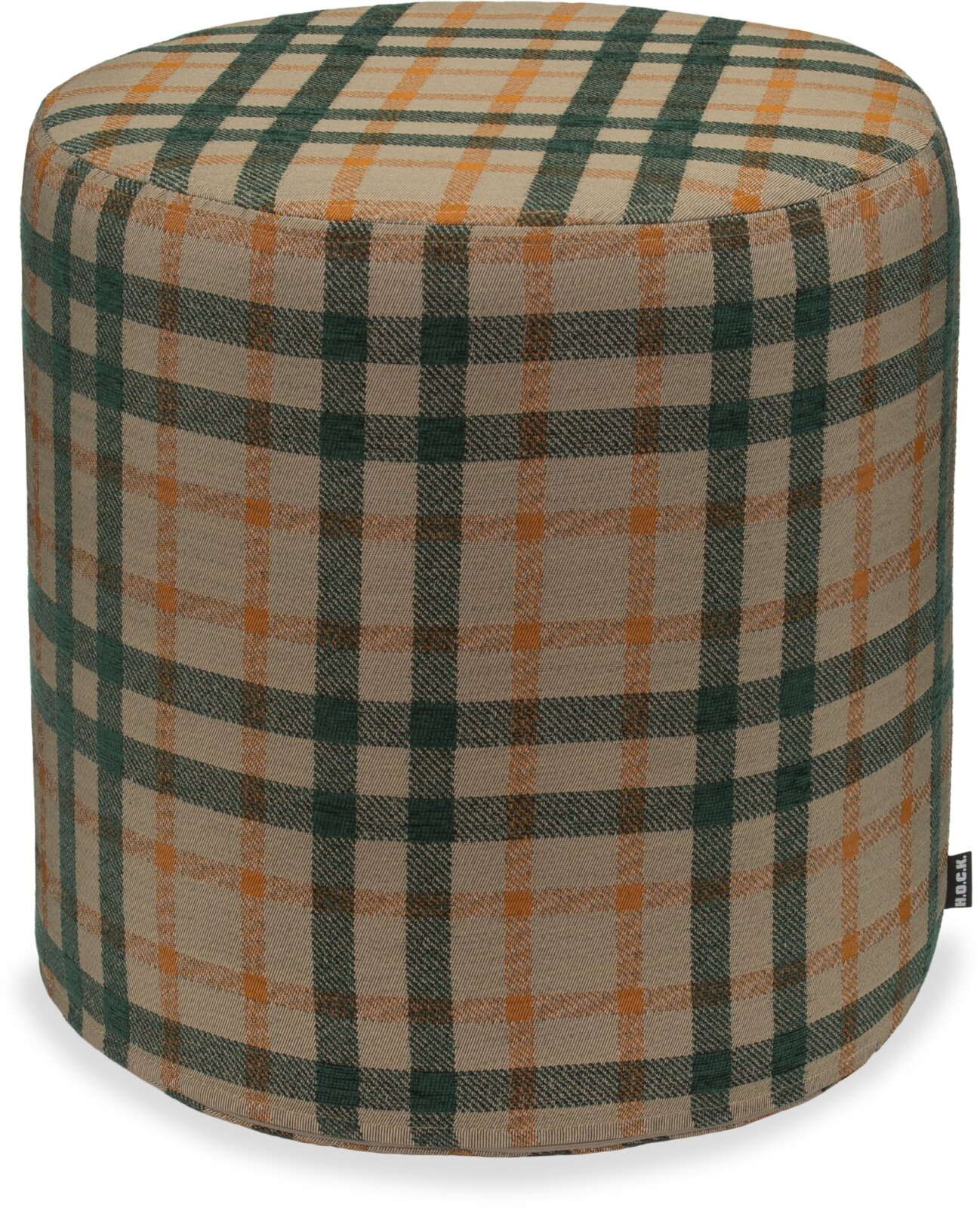 H.O.C.K. Charles Hocker rund Ø45x45cm kariert col. 12 grün / orange terra very british