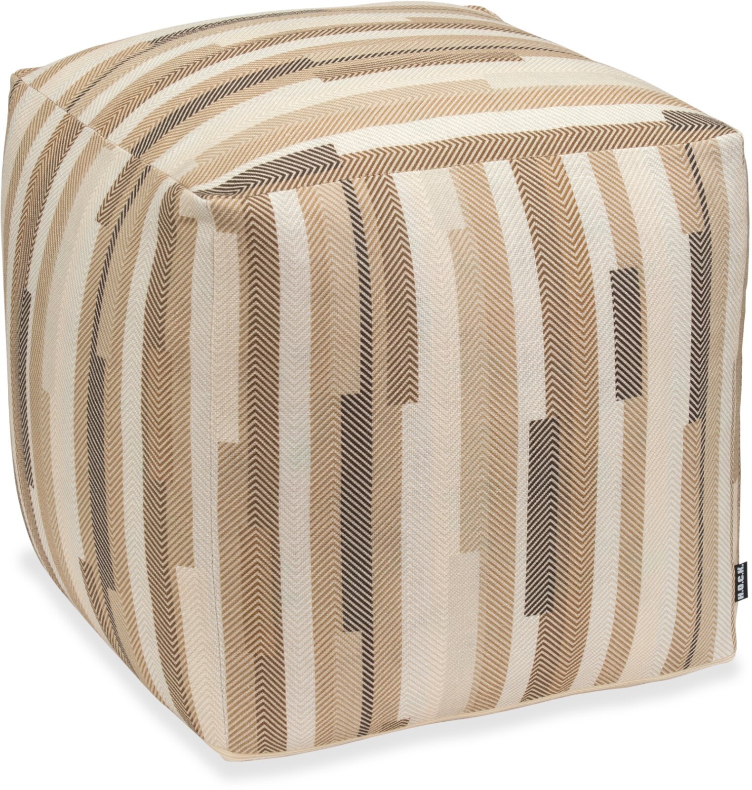 H.O.C.K. Espen Bean Cube Pouf 40x40x40cm beige braun col. 100