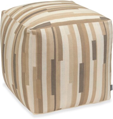 H.O.C.K. Espen Bean Cube Pouf 40x40x40cm beige braun col....