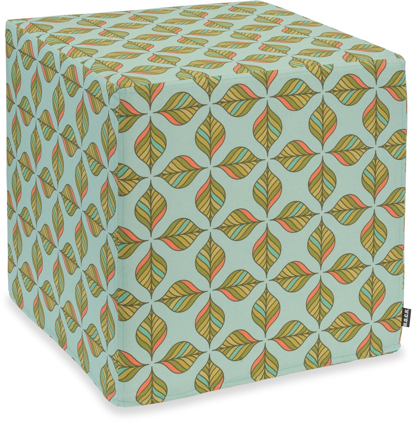 H.O.C.K. Oaky Hocker eckig 45x45x45cm col. 03 mint aqua very british