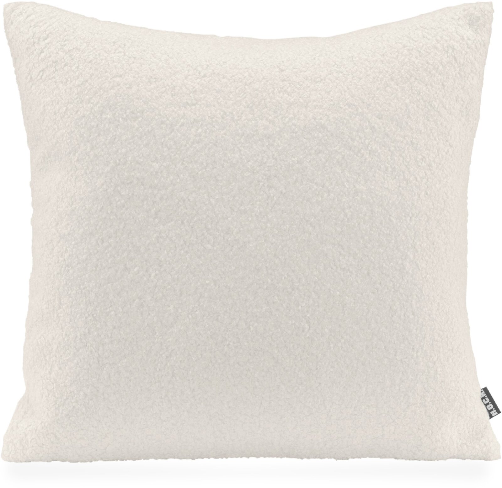 H.O.C.K. Fino Plush Kissen Teddystoff Bouclé 45x45cm weiß ecru Plüsch
