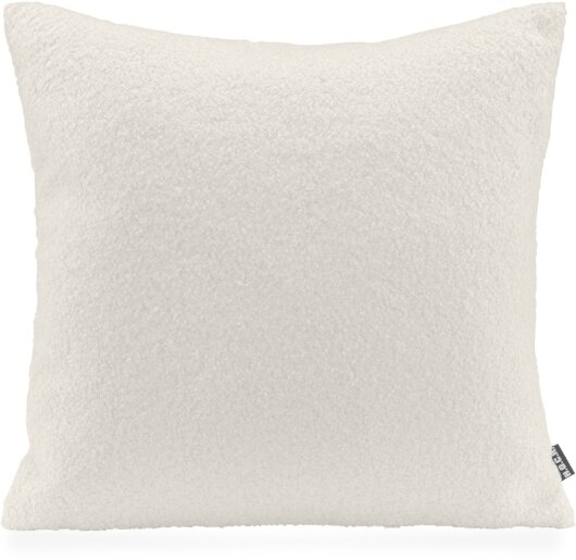 H.O.C.K. Fino Plush Kissen Teddystoff Bouclé 45x45cm weiß ecru Plüsch