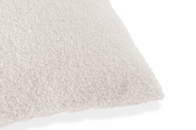 H.O.C.K. Fino Plush Kissen Teddystoff Bouclé 45x45cm weiß ecru Plüsch