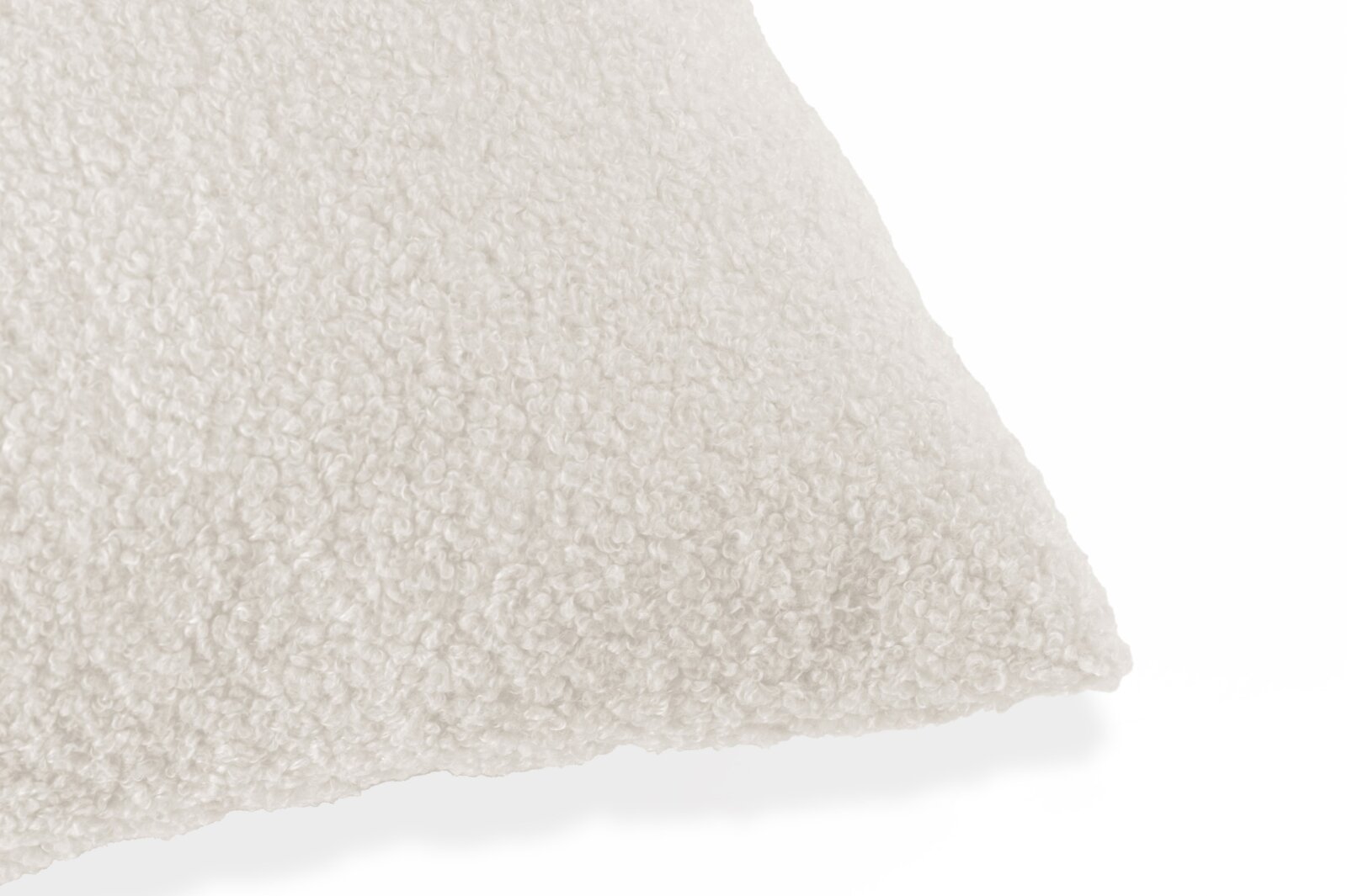 H.O.C.K. Fino Plush Kissen Teddystoff Bouclé 70x40cm weiß ecru Plüsch