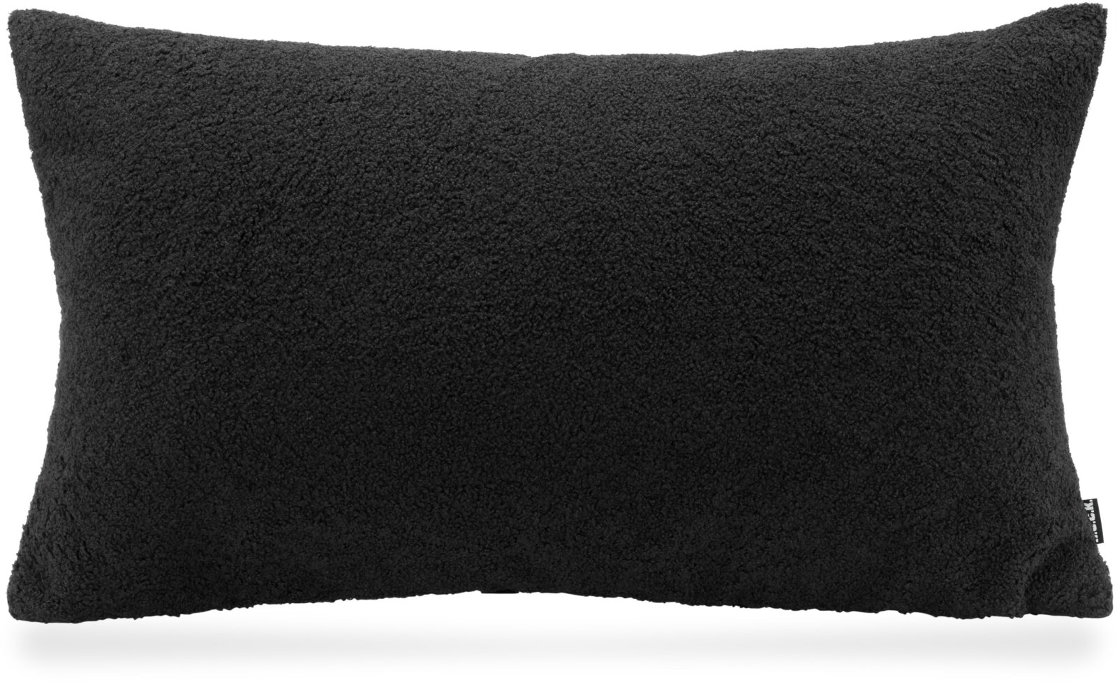 H.O.C.K. Fino Plush Kissen Teddystoff Bouclé 70x40cm schwarz Plüsch