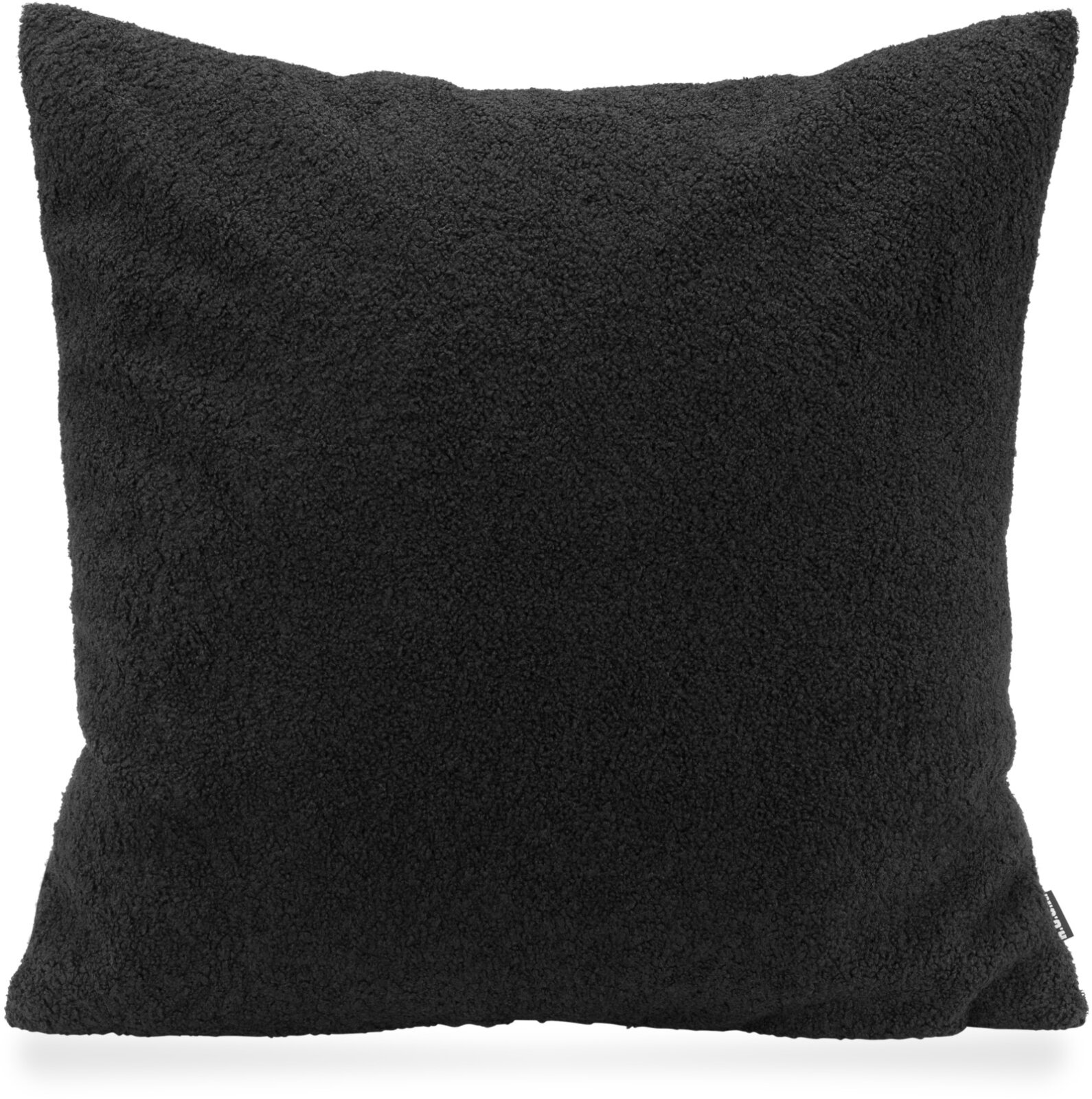 H.O.C.K. Fino Plush Kissen Teddystoff Bouclé 60x60cm schwarz Plüsch