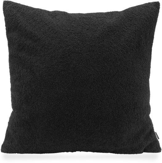 H.O.C.K. Fino Plush Kissen Teddystoff Bouclé 60x60cm schwarz Plüsch