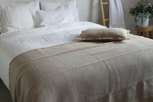 HOMYLINE Patara Tagesdecke ca. 140x260cm dark powder taupe
