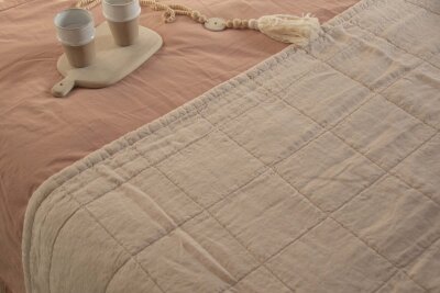 HOMYLINE Nice Tagesdecke ca. 135x250cm powder beige
