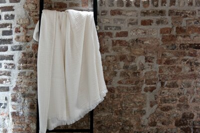 HOMYLINE Puglia Tagesdecke ca. 130x260cm offwhite weiß