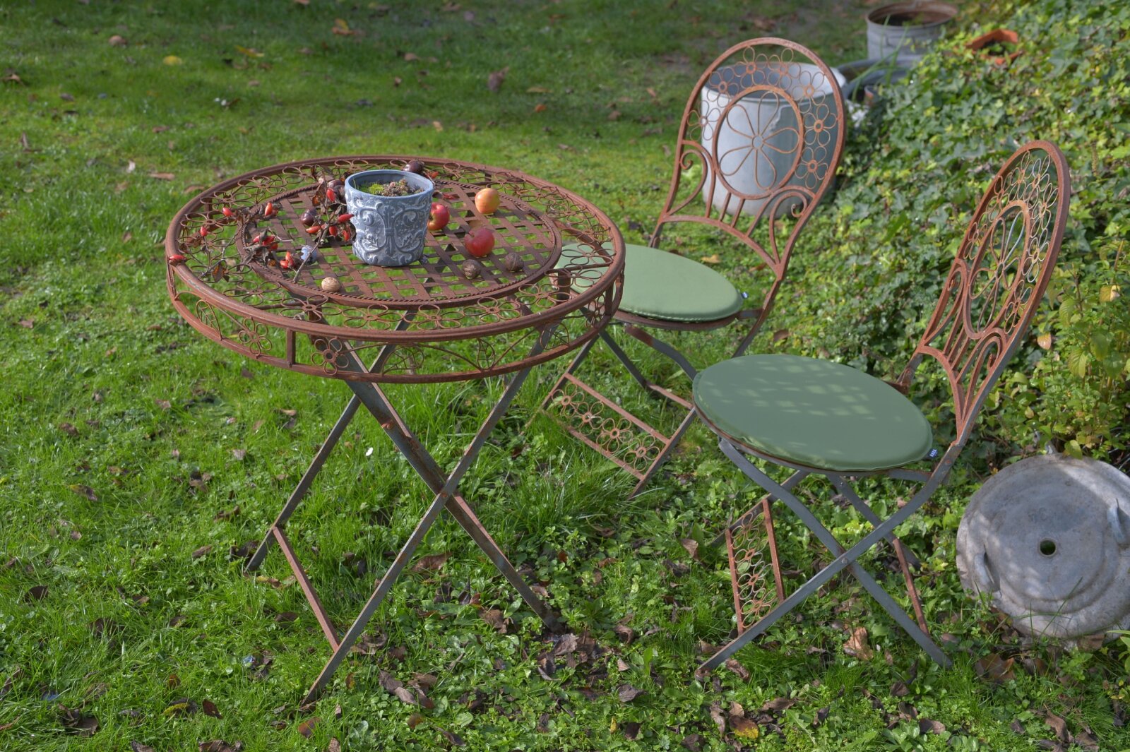 H.O.C.K. Classic Uni Outdoor Bistrokissen rund Ø40x2cm in verschiedenen Farben
