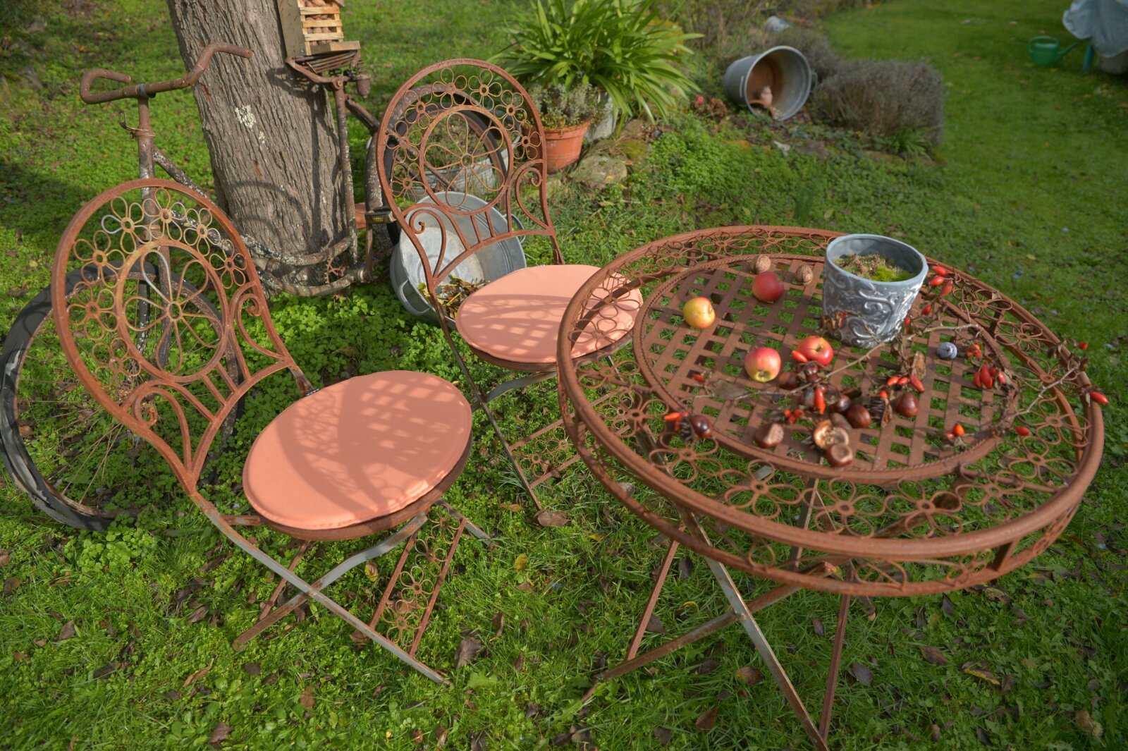H.O.C.K. Classic Uni Outdoor Bistrokissen rund Ø35x2cm in verschiedenen Farben