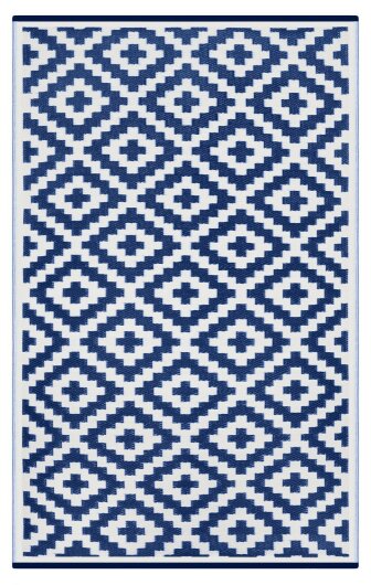 H.O.C.K. Outdoor Teppich Nirvana blue marine white in verschiedenen Größen