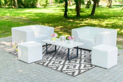 H.O.C.K. Outdoor Teppich Nirvana grey white in verschiedenen Größen
