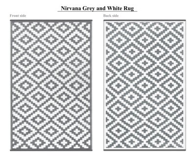 H.O.C.K. Outdoor Teppich Nirvana grey white in verschiedenen Größen