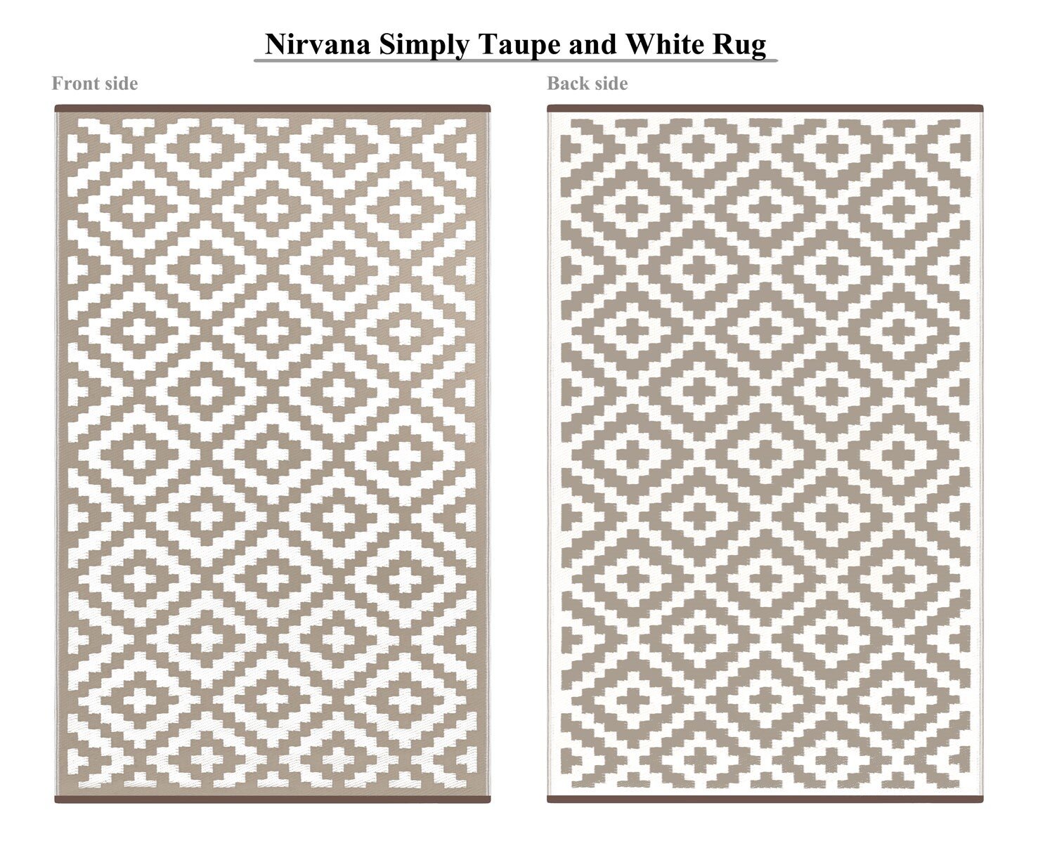 H.O.C.K. Outdoor Teppich Nirvana taupe white in verschiedenen Größen