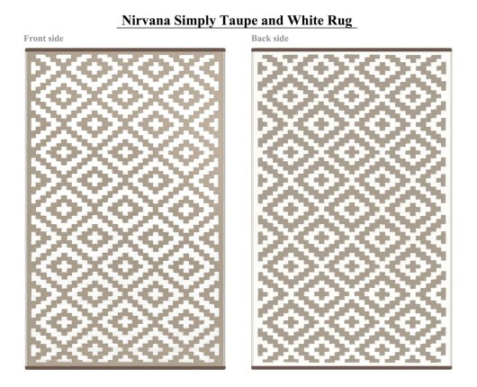 H.O.C.K. Outdoor Teppich Nirvana taupe white in verschiedenen Größen