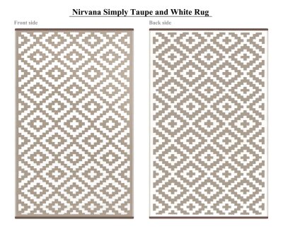 H.O.C.K. Outdoor Teppich Nirvana taupe white in verschiedenen Größen