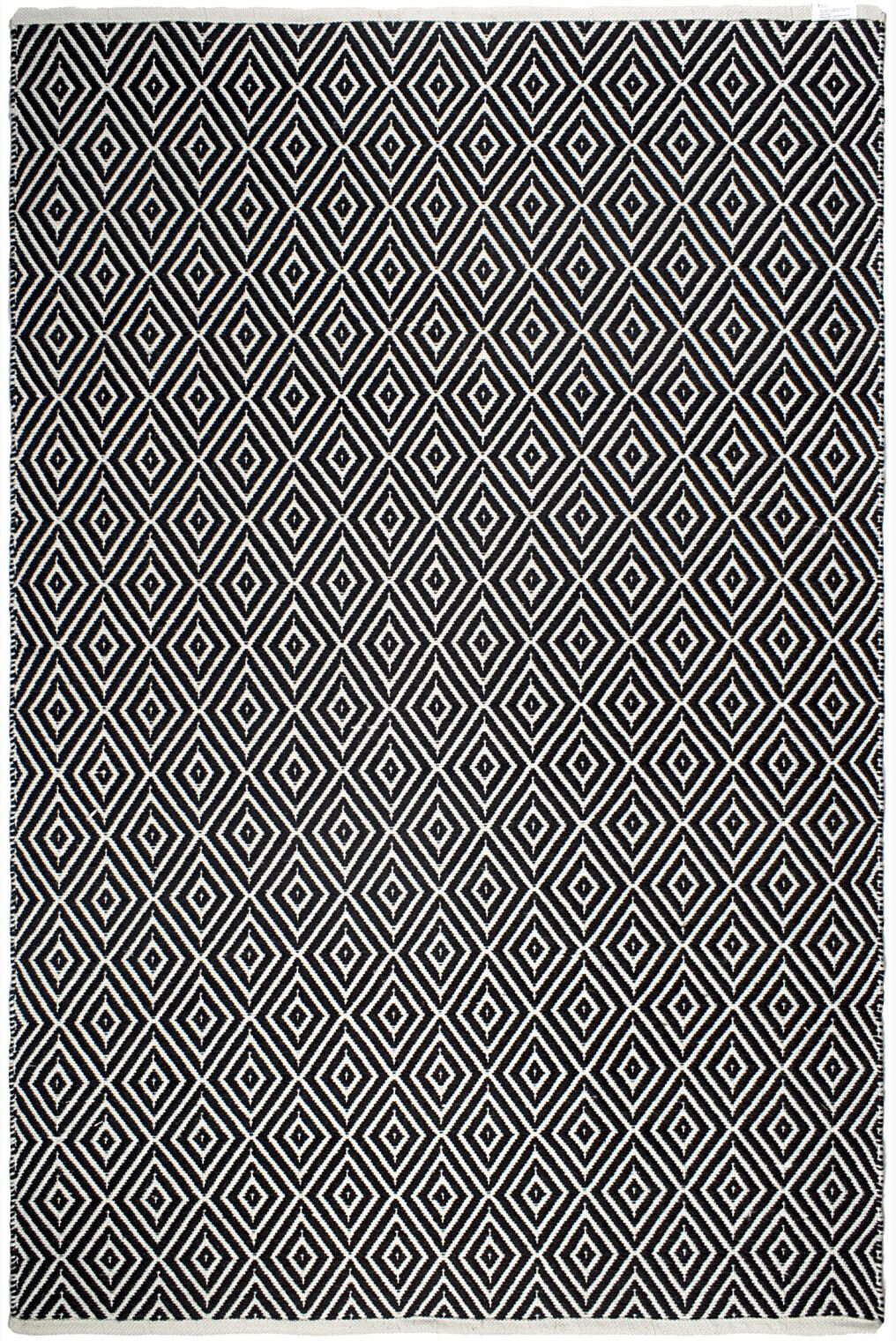 H.O.C.K. Outdoor Teppich Veria black&white PET schwarz weiß in verschiedenen Größen