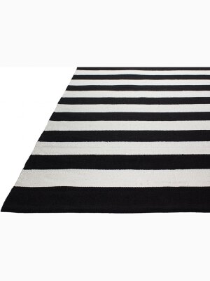 H.O.C.K. Outdoor Teppich Nantucket black&white PET schwarz weiß in verschiedenen Größen