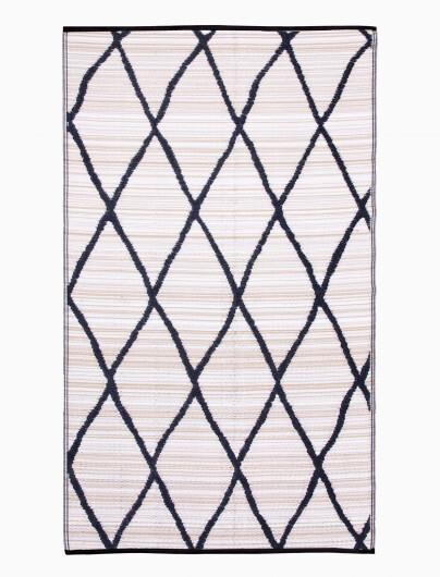 H.O.C.K. Outdoor Teppich Nairobi natural black in verschiedenen Größen