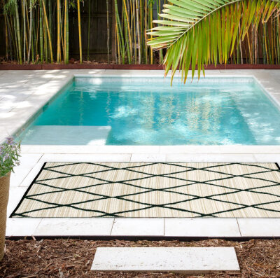 H.O.C.K. Outdoor Teppich Nairobi natural black in...