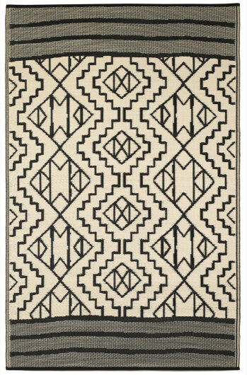 H.O.C.K. Outdoor Teppich Kilimajaro black beige Boho in verschiedenen Größen