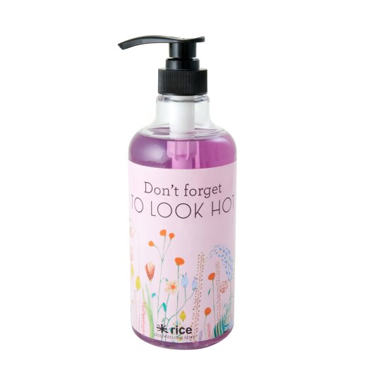 RICE Geschirrspülmittel "Don`t forget to look hot" lila mit Blumen 700ml