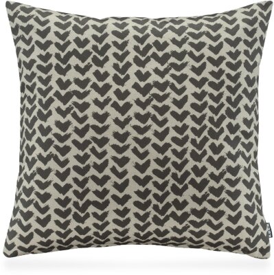 H.O.C.K. Black Heart Kissen 50x50cm Herzen schwarz-taupe...