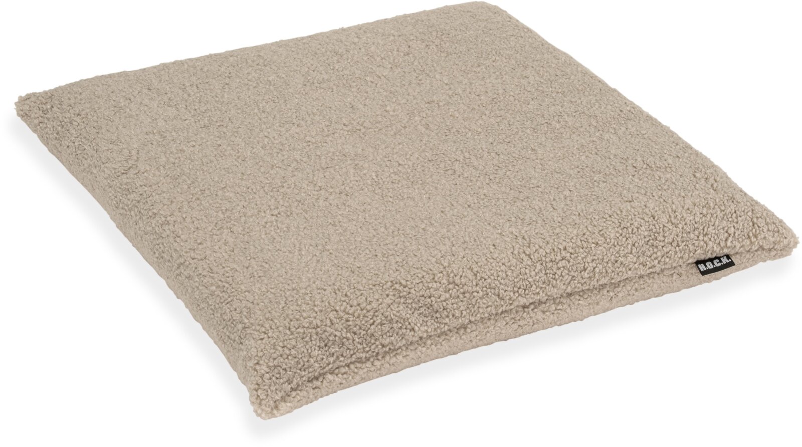 H.O.C.K. Fino Plush Sitzkissen Teddystoff Bouclé BLISS 40x40x6cm beige-taupe Plüsch