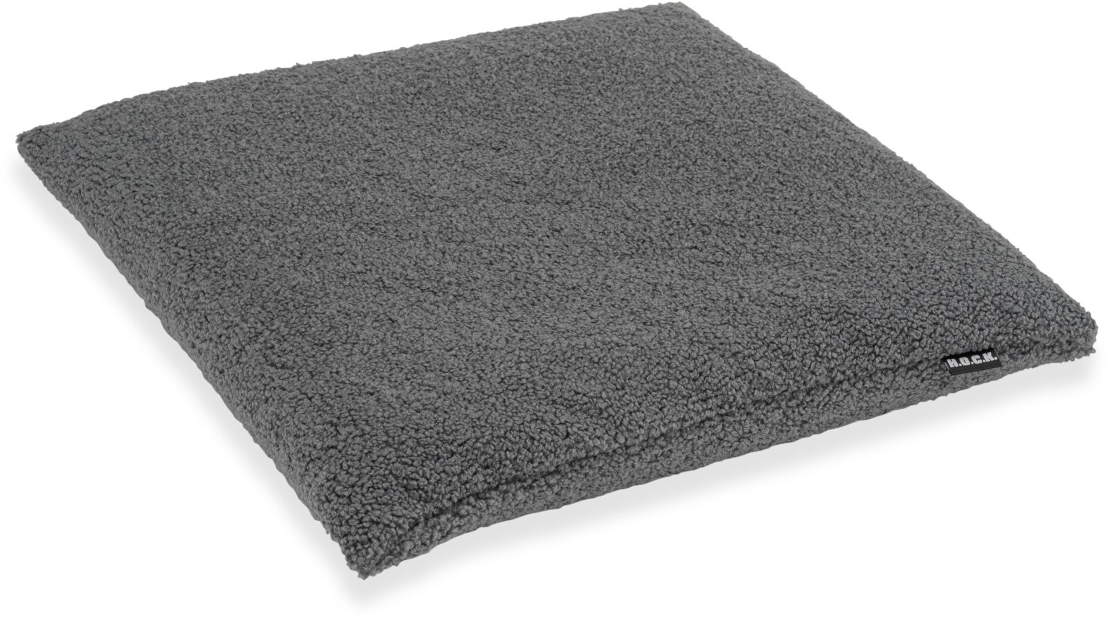 H.O.C.K. Fino Plush Sitzkissen Teddystoff Bouclé BLISS 40x40x6cm grau Plüsch