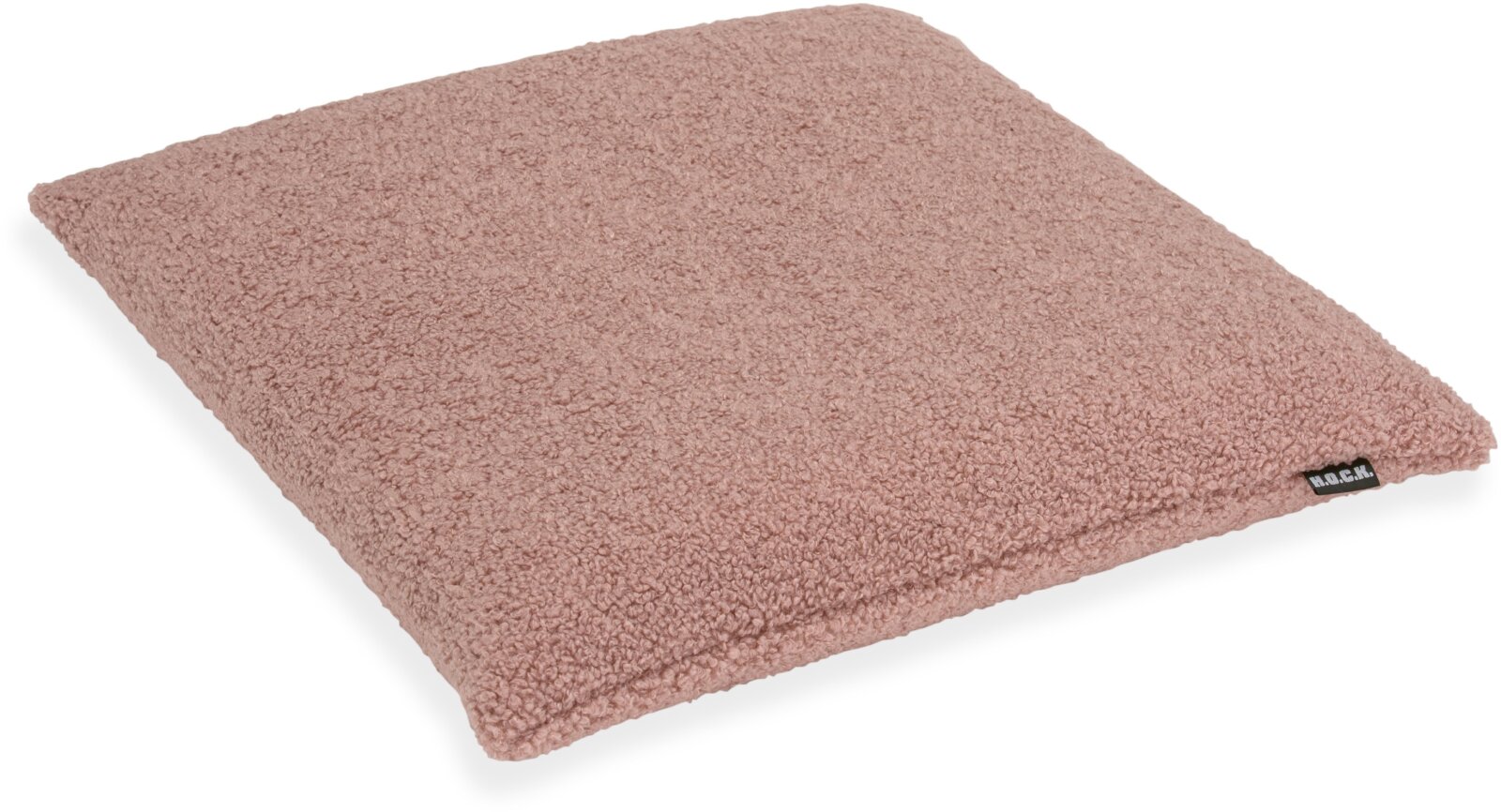 H.O.C.K. Fino Plush Sitzkissen Teddystoff Bouclé BLISS 40x40x6cm rosa Plüsch