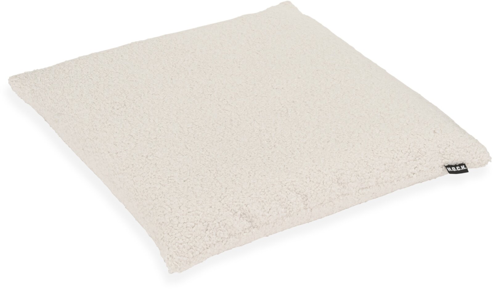H.O.C.K. Fino Plush Sitzkissen Teddystoff Bouclé BLISS 40x40x6cm weiß ecru Plüsch