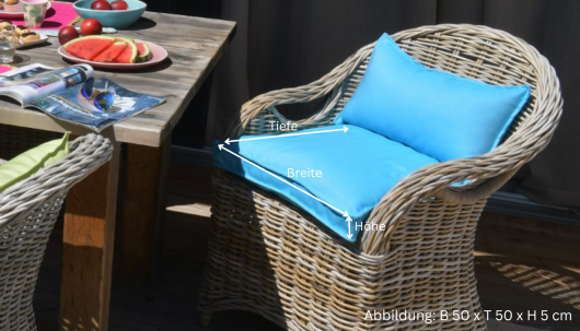 H.O.C.K. Sitzkissen auf Maß CLOU Caribe OUTDOOR in verschiedenen Größen und Farben