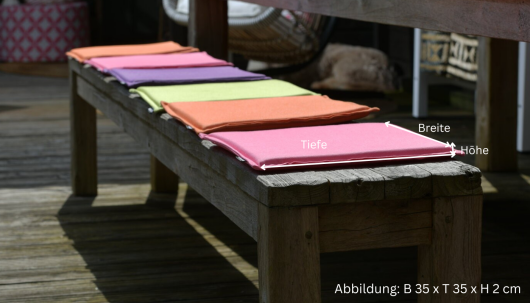 H.O.C.K. Sitzkissen auf Maß EASY Caribe OUTDOOR in verschiedenen Größen und Farben