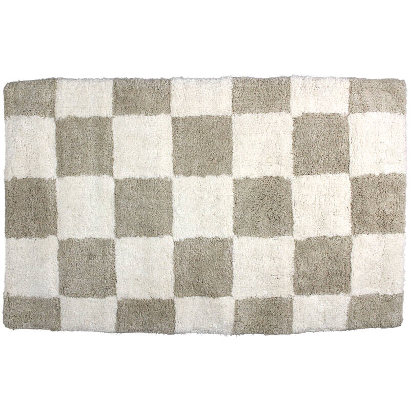 KRST Badematte Blocks ca. 50x80x2cm taupe beige weiß