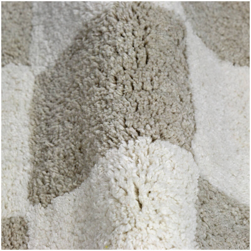 KRST Badematte Blocks ca. 50x80x2cm taupe beige weiß