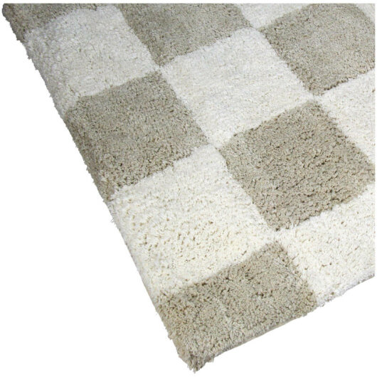 KRST Badematte Blocks ca. 50x80x2cm taupe beige weiß