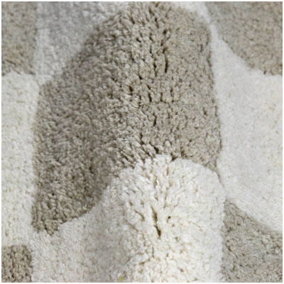 KRST Badematte Blocks ca. 50x80x2cm taupe beige weiß