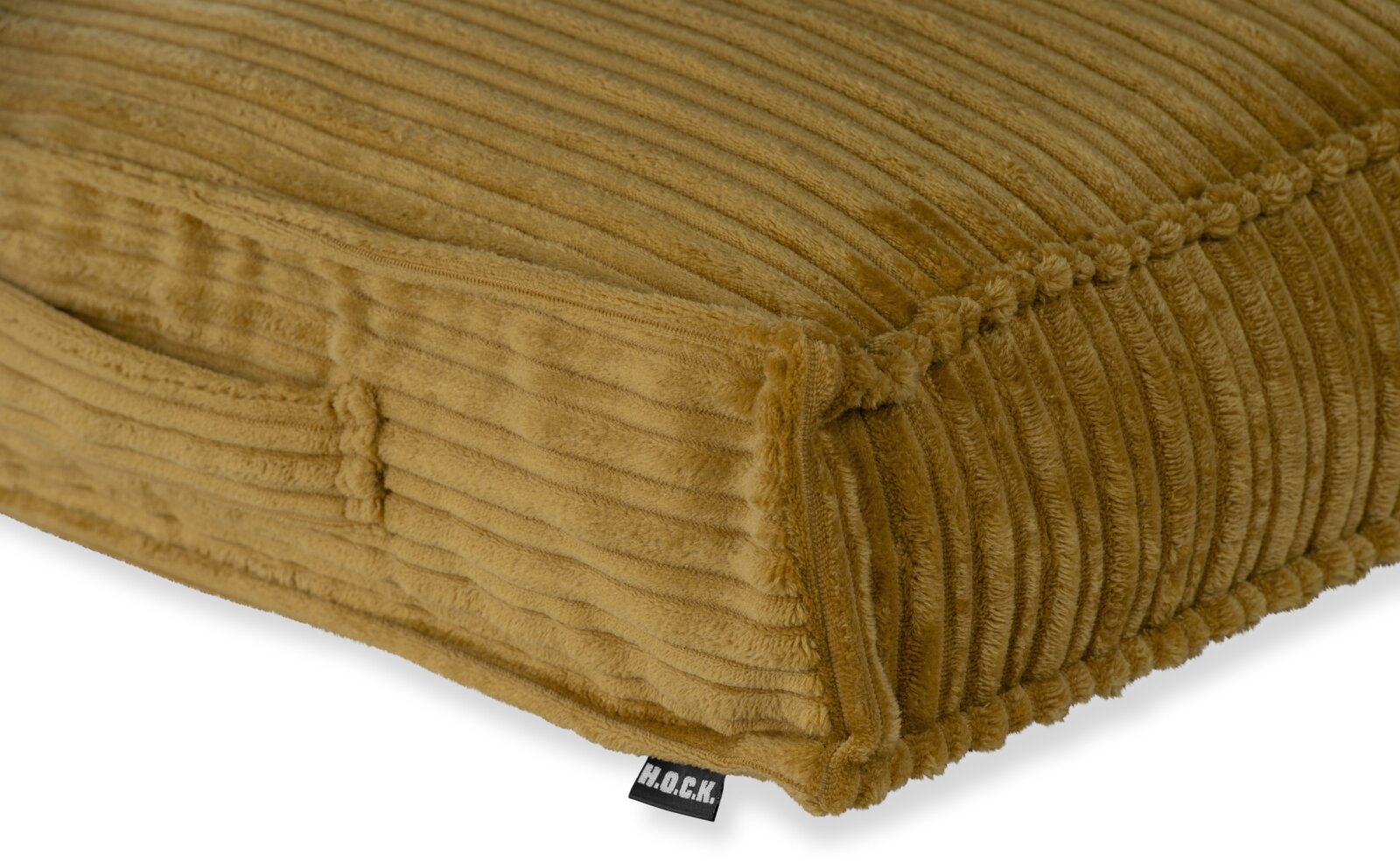 H.O.C.K. Precious Cord Matratzenkissen Cordsamt 50x50x10cm maiz gelb col. 028
