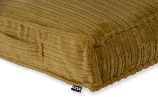 H.O.C.K. Precious Cord Matratzenkissen Cordsamt 50x50x10cm maiz gelb col. 028