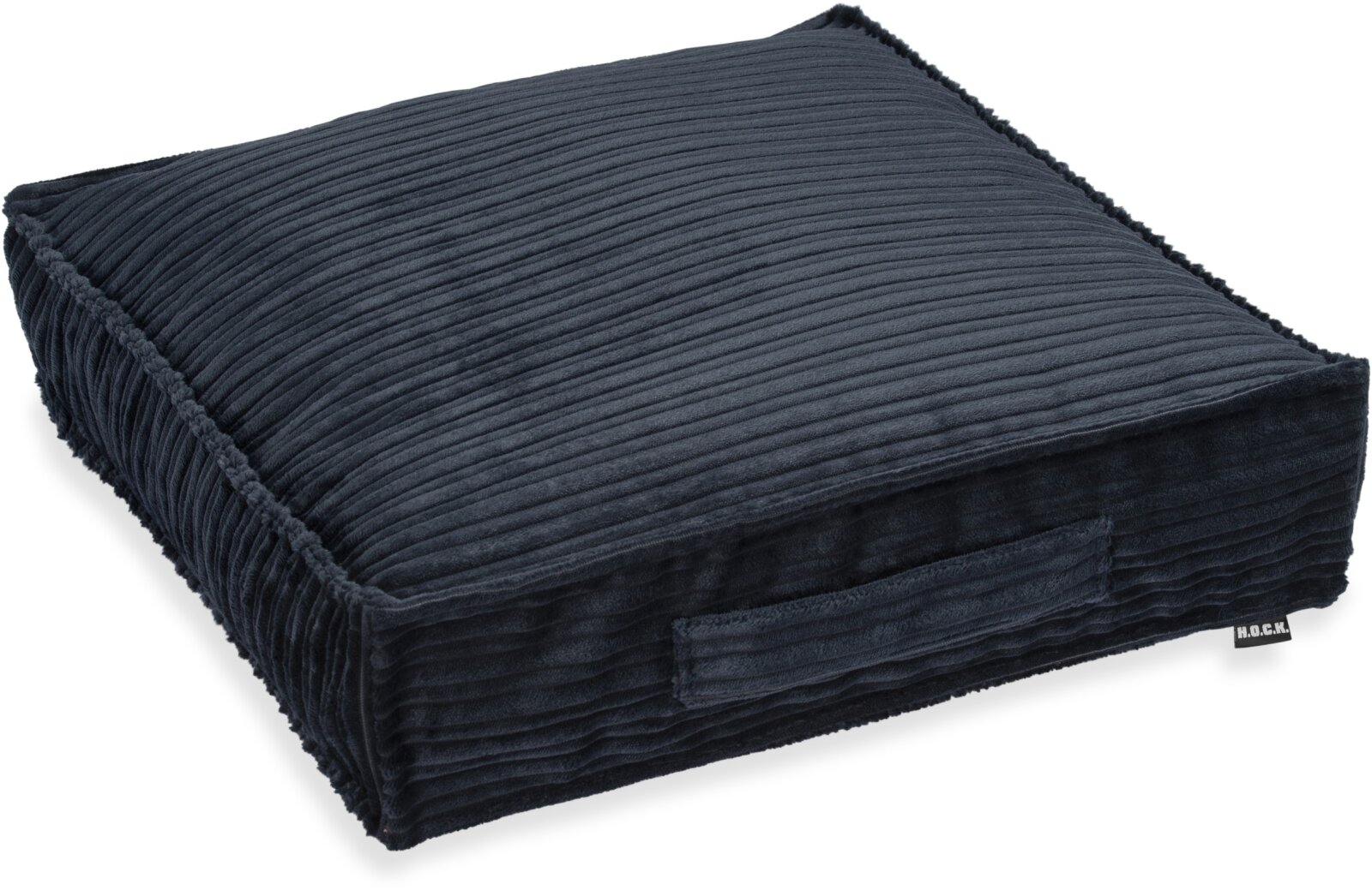 H.O.C.K. Precious Cord Matratzenkissen Cordsamt 50x50x10cm navy dunkelblau col. 666