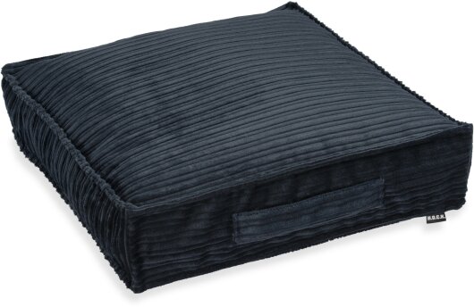 H.O.C.K. Precious Cord Matratzenkissen Cordsamt 50x50x10cm navy dunkelblau col. 666