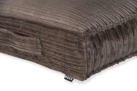 H.O.C.K. Precious Cord Matratzenkissen Cordsamt 50x50x10cm braun schlamm col. 100