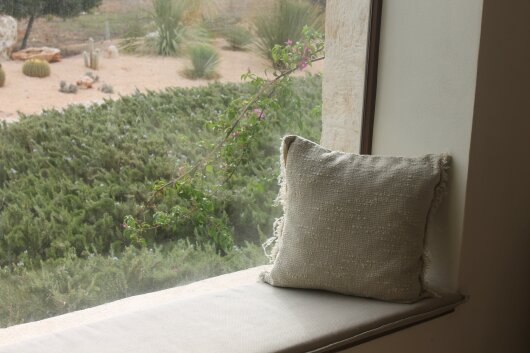 H.O.C.K. Marcal Outdoor + Indoor Kissen 50x50cm mit Fransen col. 03 beige in&out