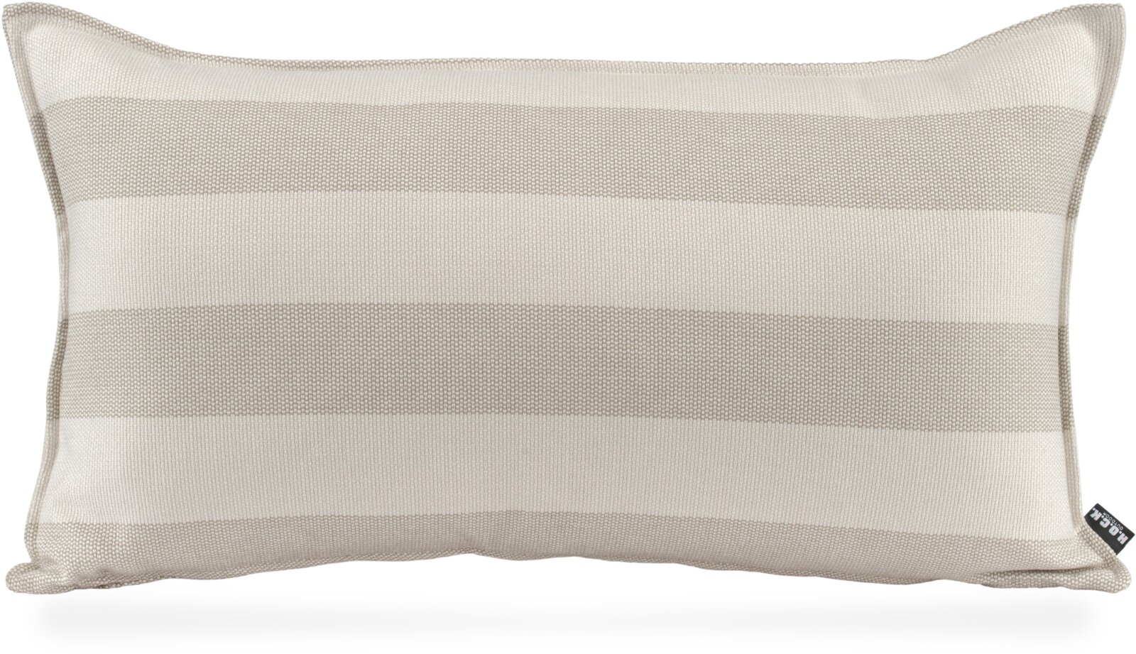 H.O.C.K. Turo Outdoor + Indoor Kissen 65x40cm mit Biese col. 2 beige taupe Blockstreifen in&out