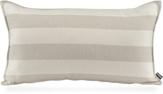 H.O.C.K. Turo Outdoor + Indoor Kissen 65x40cm mit Biese col. 2 beige taupe Blockstreifen in&out